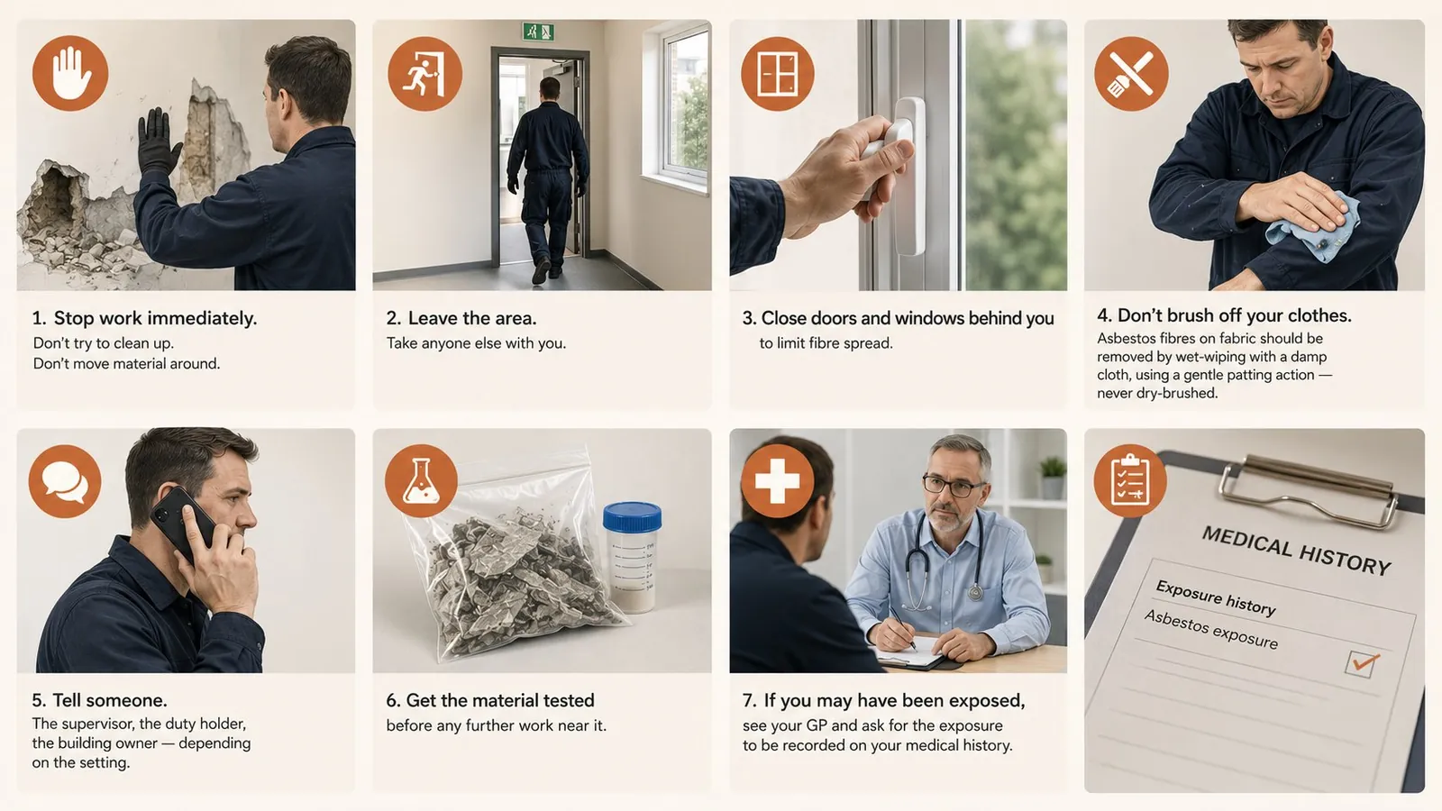 What to do if you disturb asbestos