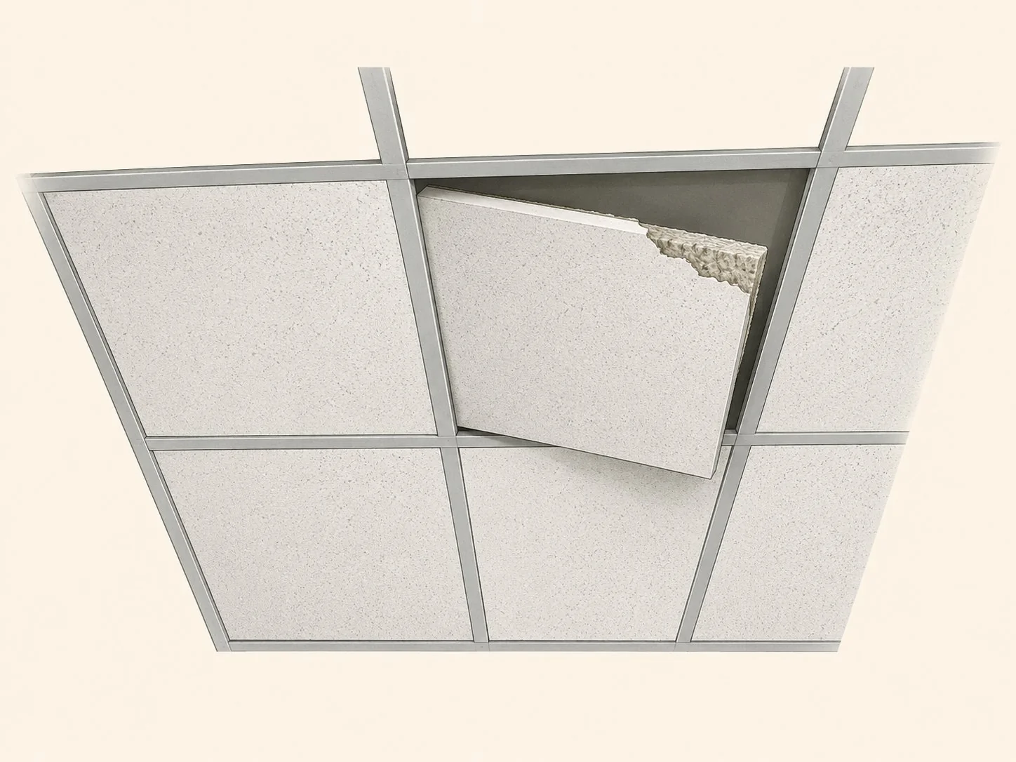 Asbestos ceiling tiles