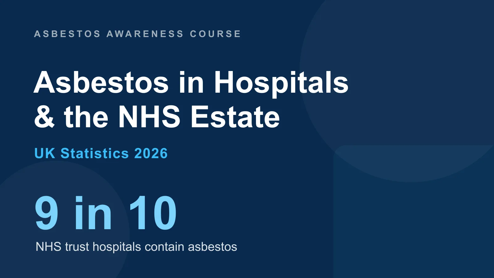 Asbestos in Hospitals & the NHS Estate: UK Statistics 2026 (Trusts, Claims & Staff Deaths)