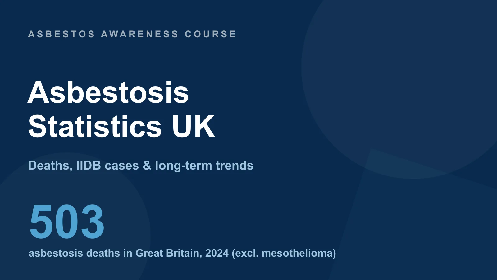 Asbestosis Statistics UK: Deaths, IIDB Cases & Trends (2026)