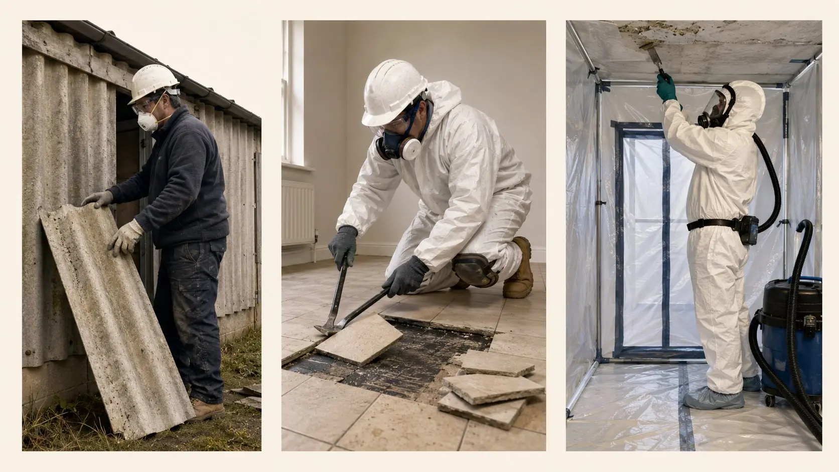 Asbestos removal work practices across licensed, notifiable and non-licensed categories