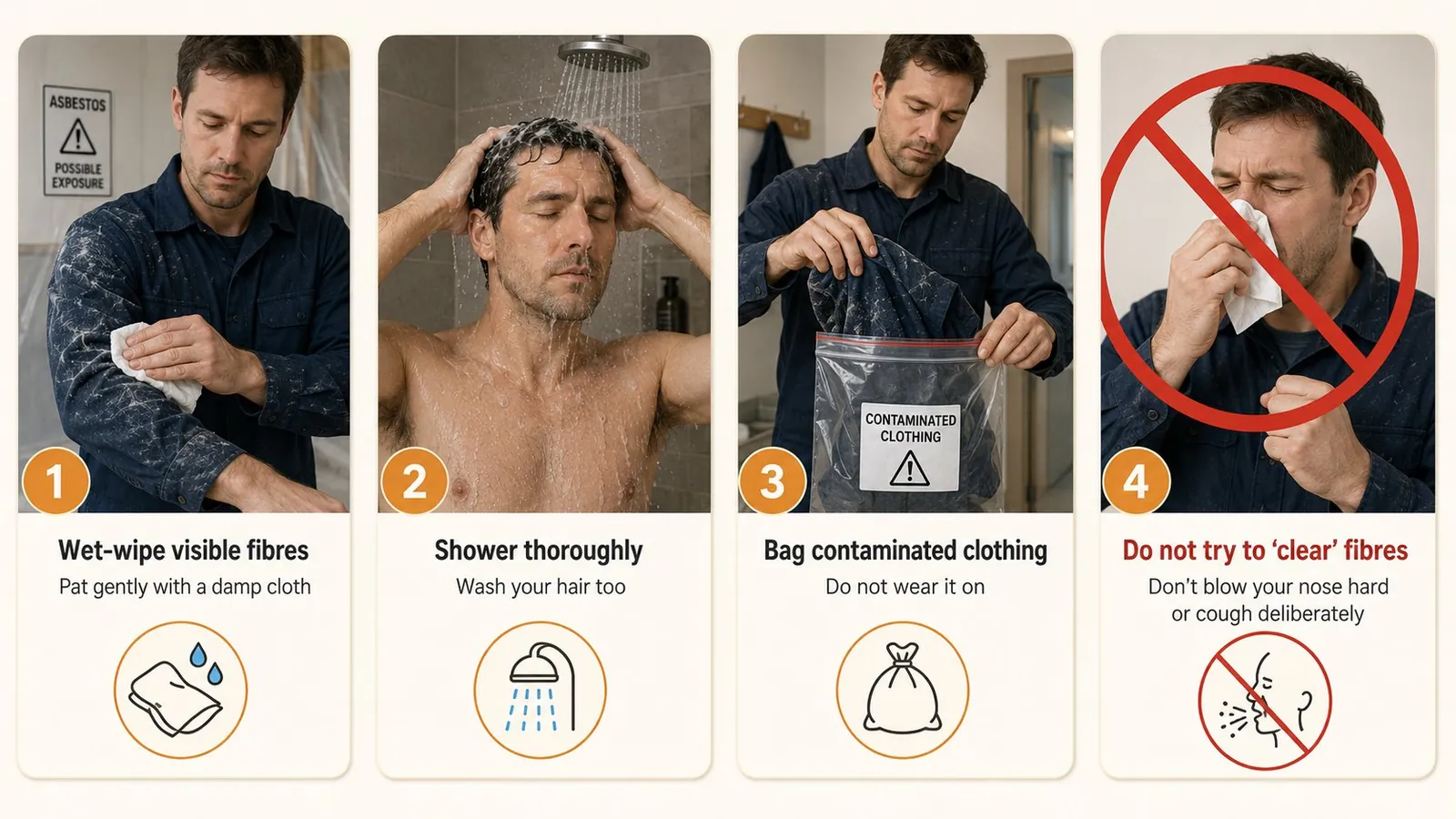 Personal decontamination steps