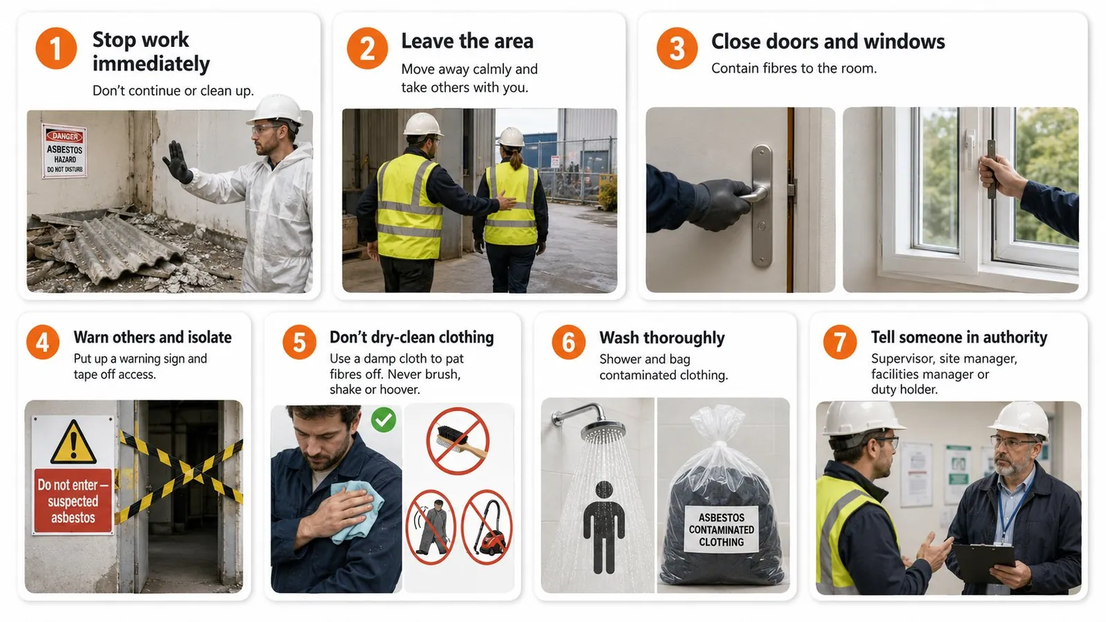 What to do if you disturb asbestos