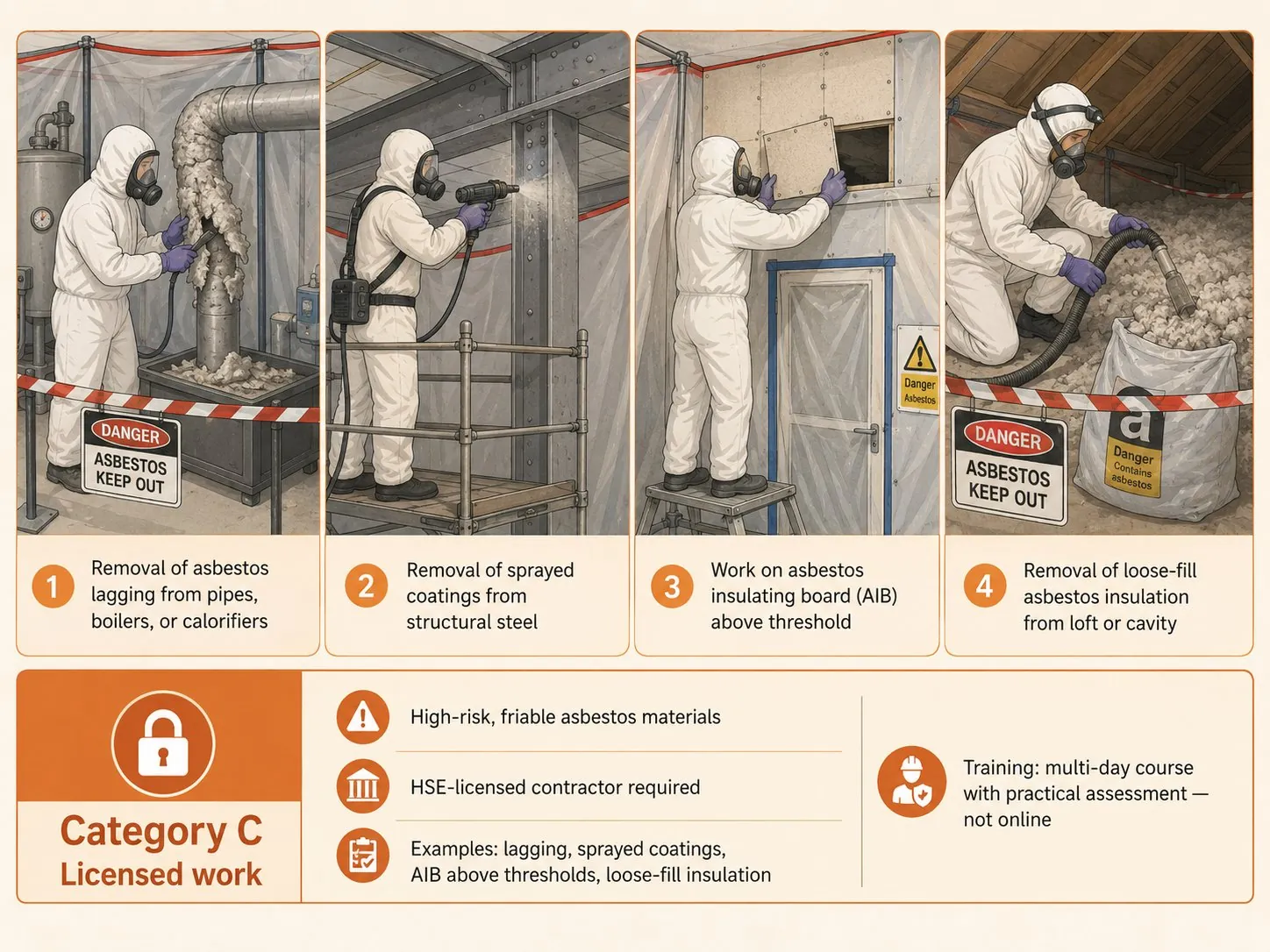 Category C licensed asbestos removal work